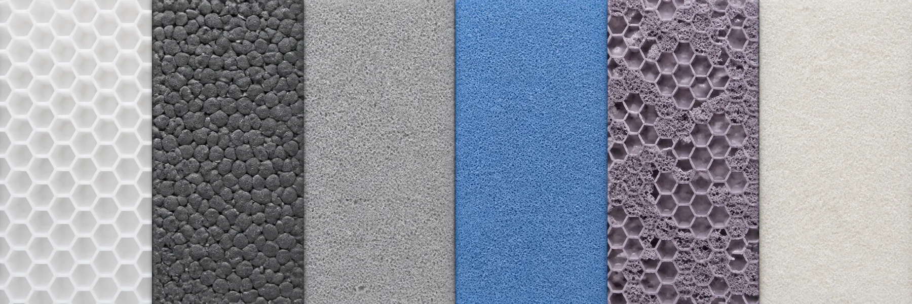 Honeycomb and foam pickleball paddle core samples